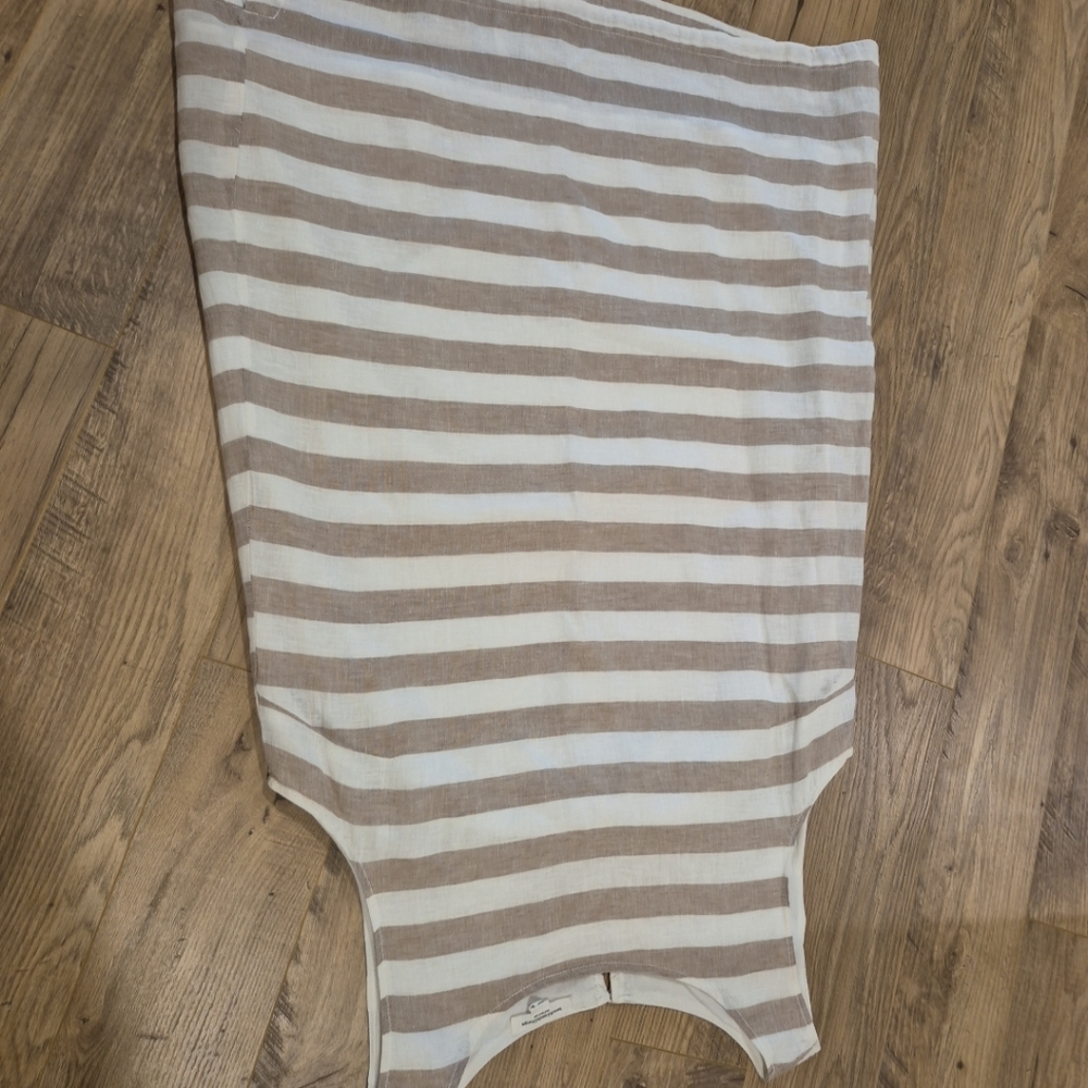 Beachlunchlounge Striped Shift Dress Womens XL Linen Blend Lined - Picture 9 of 9